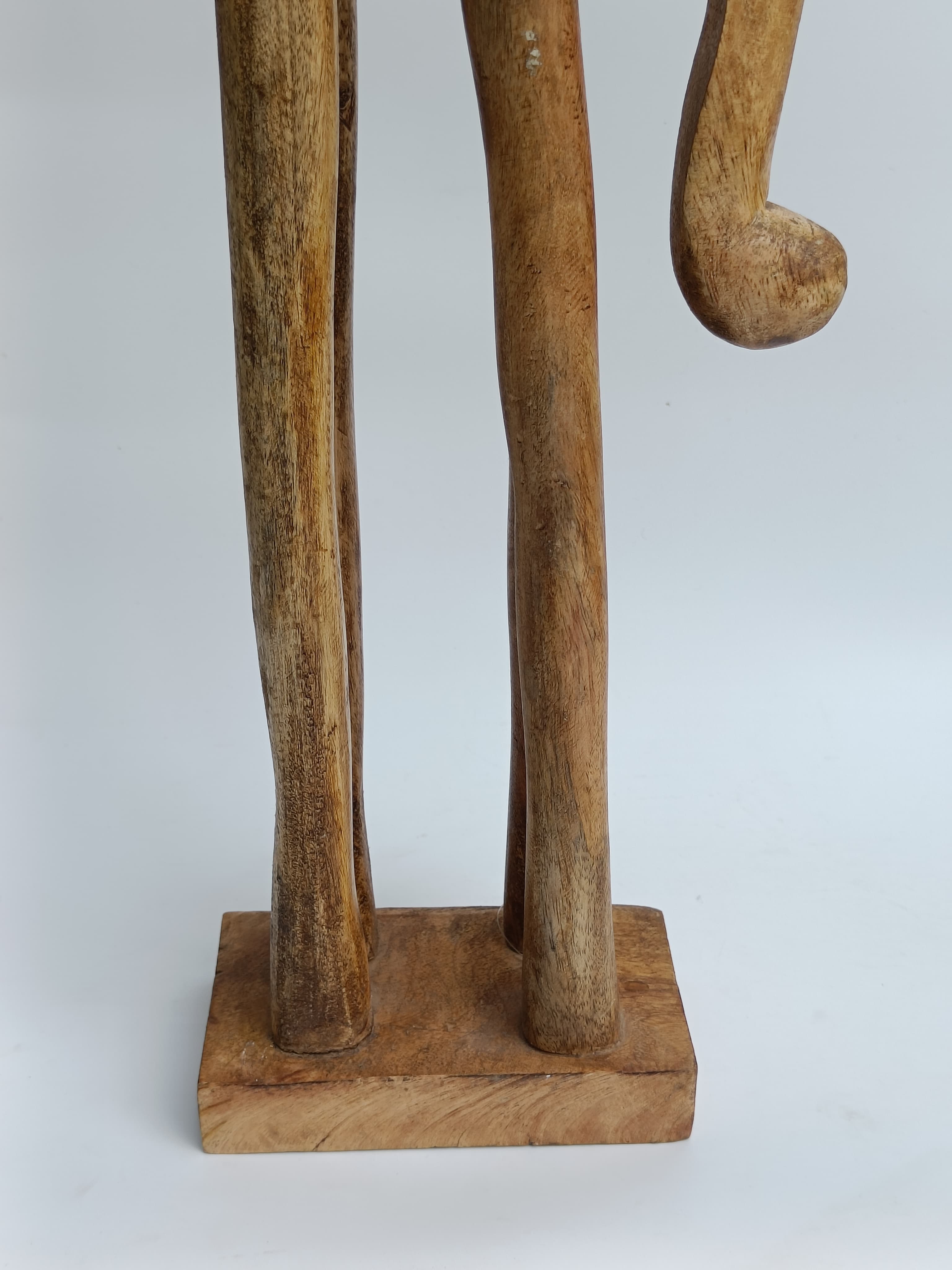 Handcrafted Wooden Elephant Sculpture – Rustic Tribal Décor