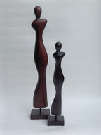 Tall Abstract Female Figurine in Wood
