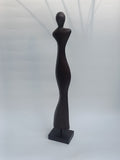 Tall Abstract Female Figurine in Wood