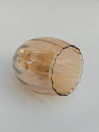 Champagne Ripple Glass Candle Holder