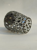 Mosaic Glass Votive Holder – Reflective Candle Lantern Décor