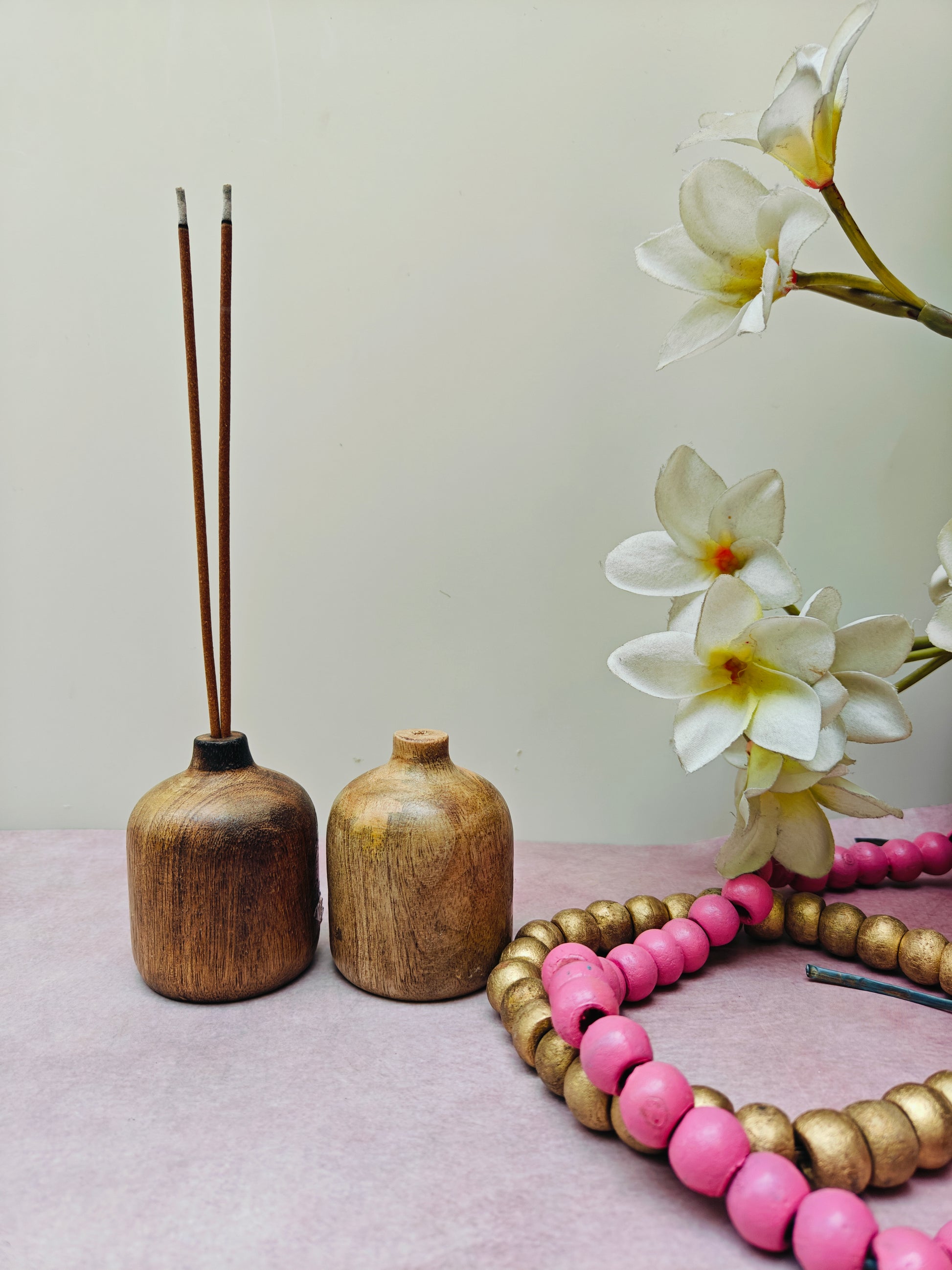Rustic Wooden Incense Stick Holder