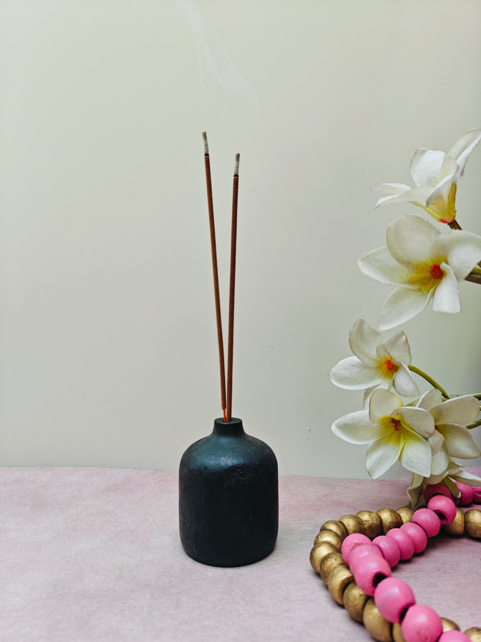 Rustic Wooden Incense Stick Holder