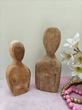 Minimalist Wooden Couple Figurine Set