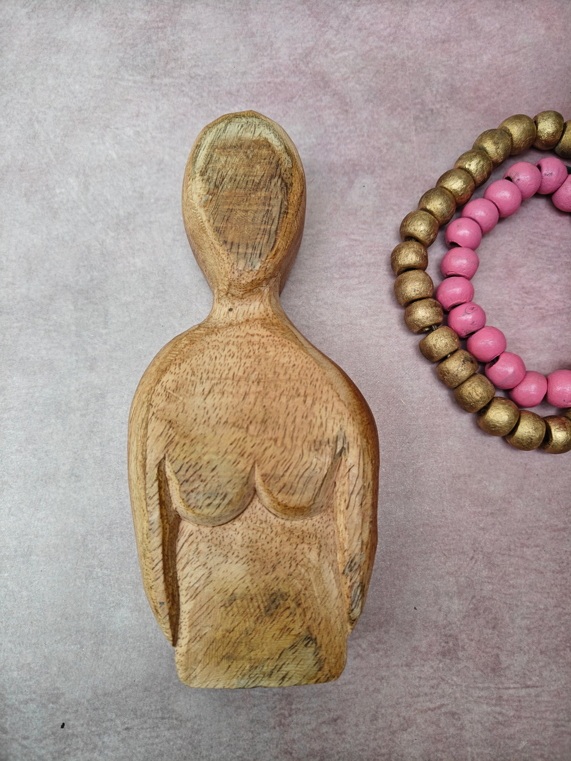 Minimalist Wooden Couple Figurine Set