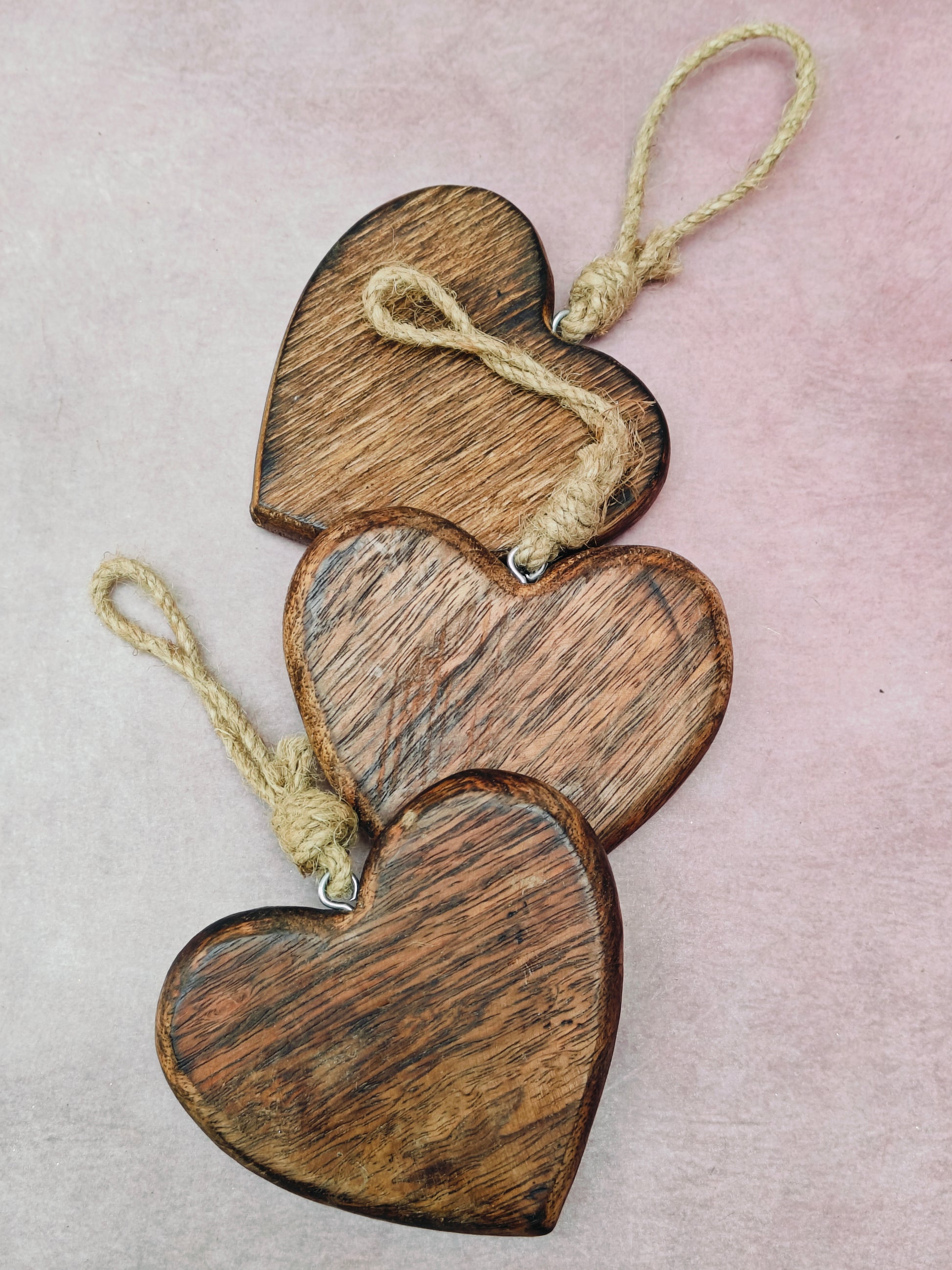 Wooden Heart Hanging – Handcrafted Charm for Every Space