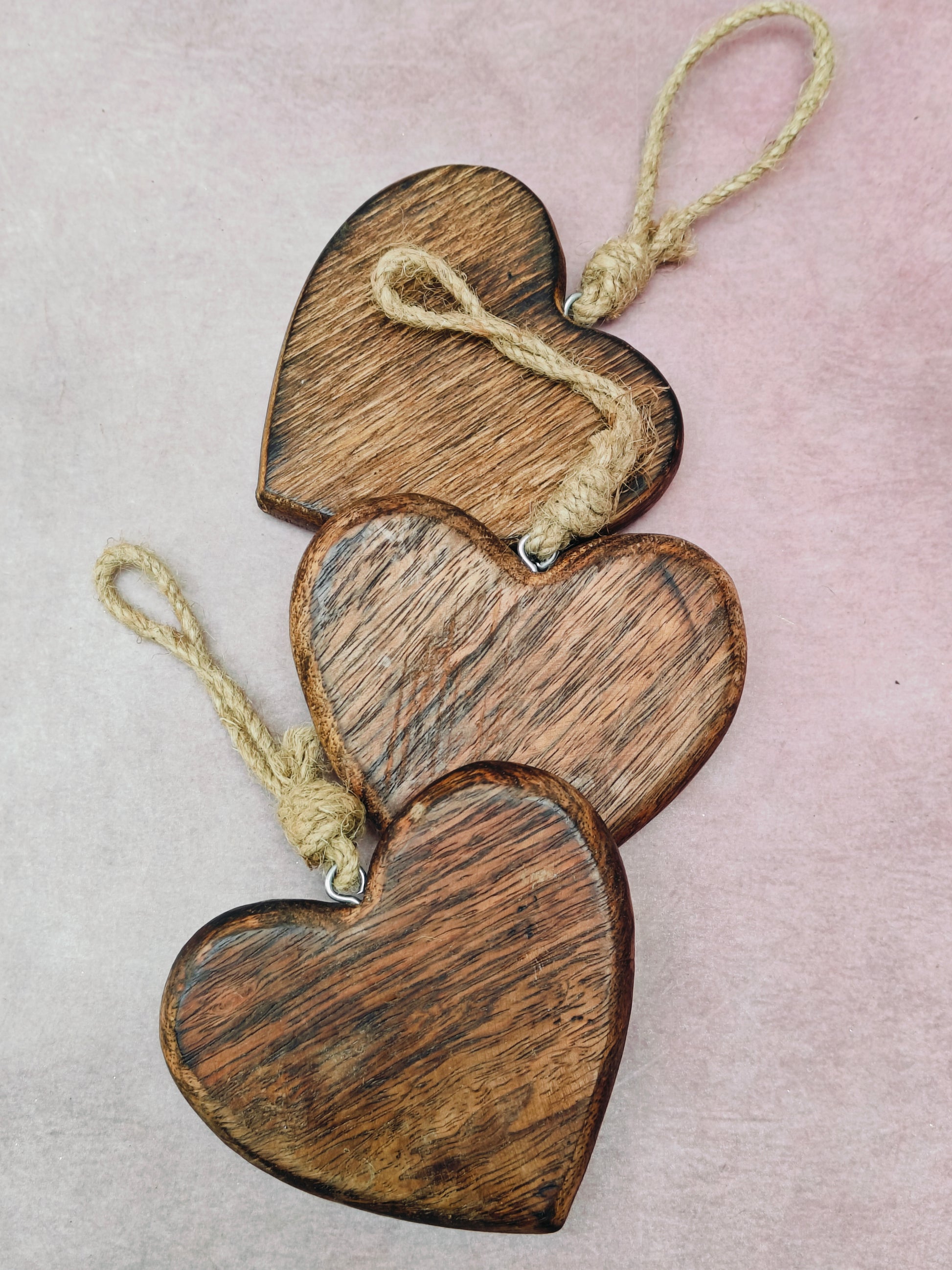 Wooden Heart Hanging – Handcrafted Charm for Every Space