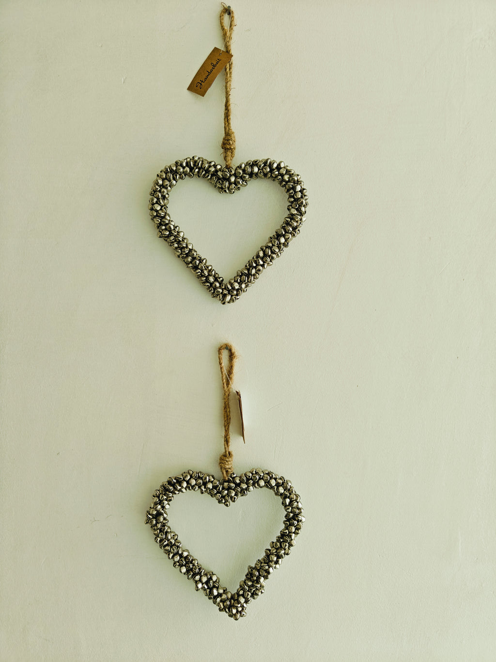 Handcrafted Heart Bell Hanging – Metal Décor