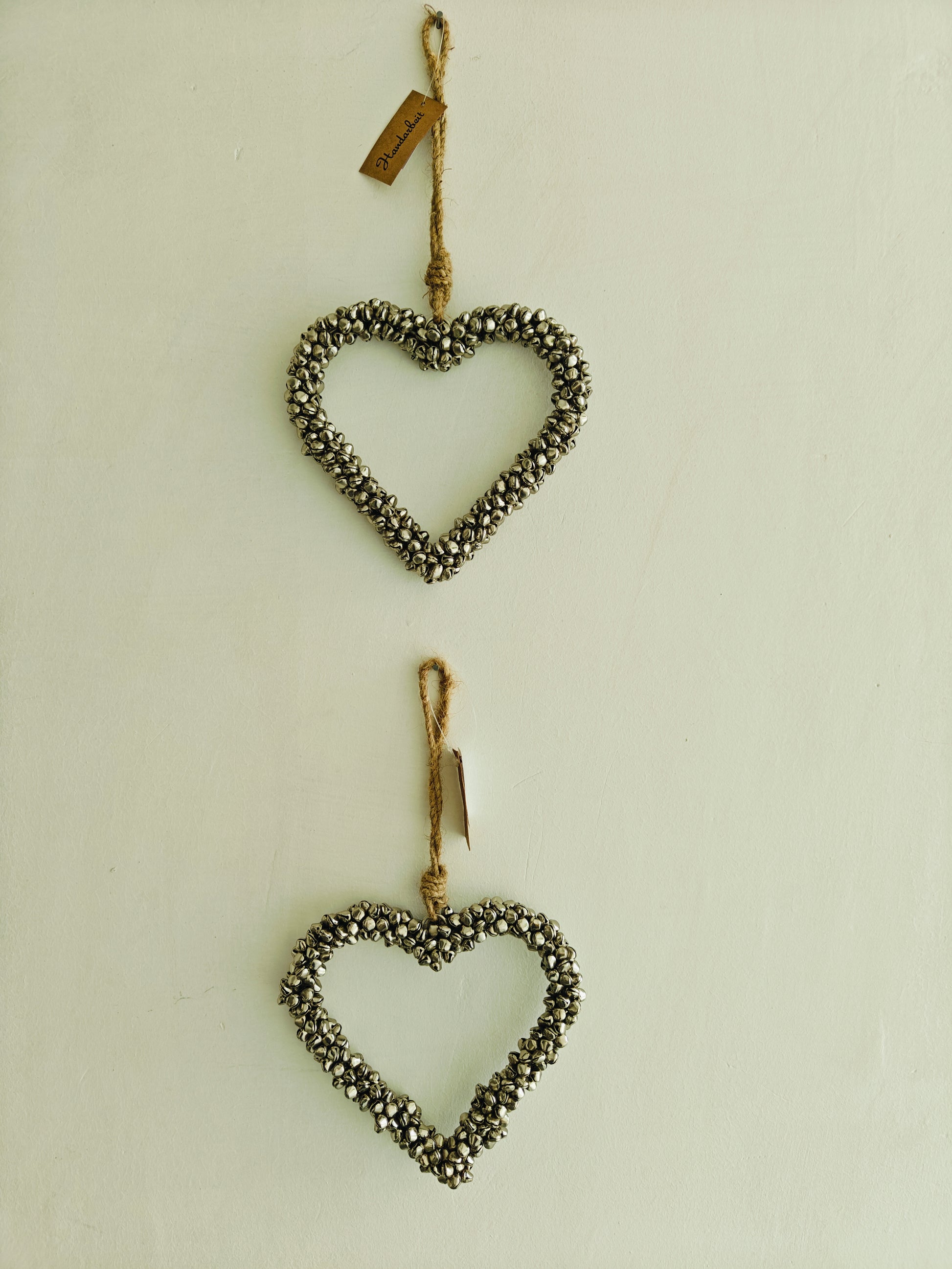 Handcrafted Heart Bell Hanging – Metal Décor
