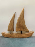 Wooden Sailboat Figurine