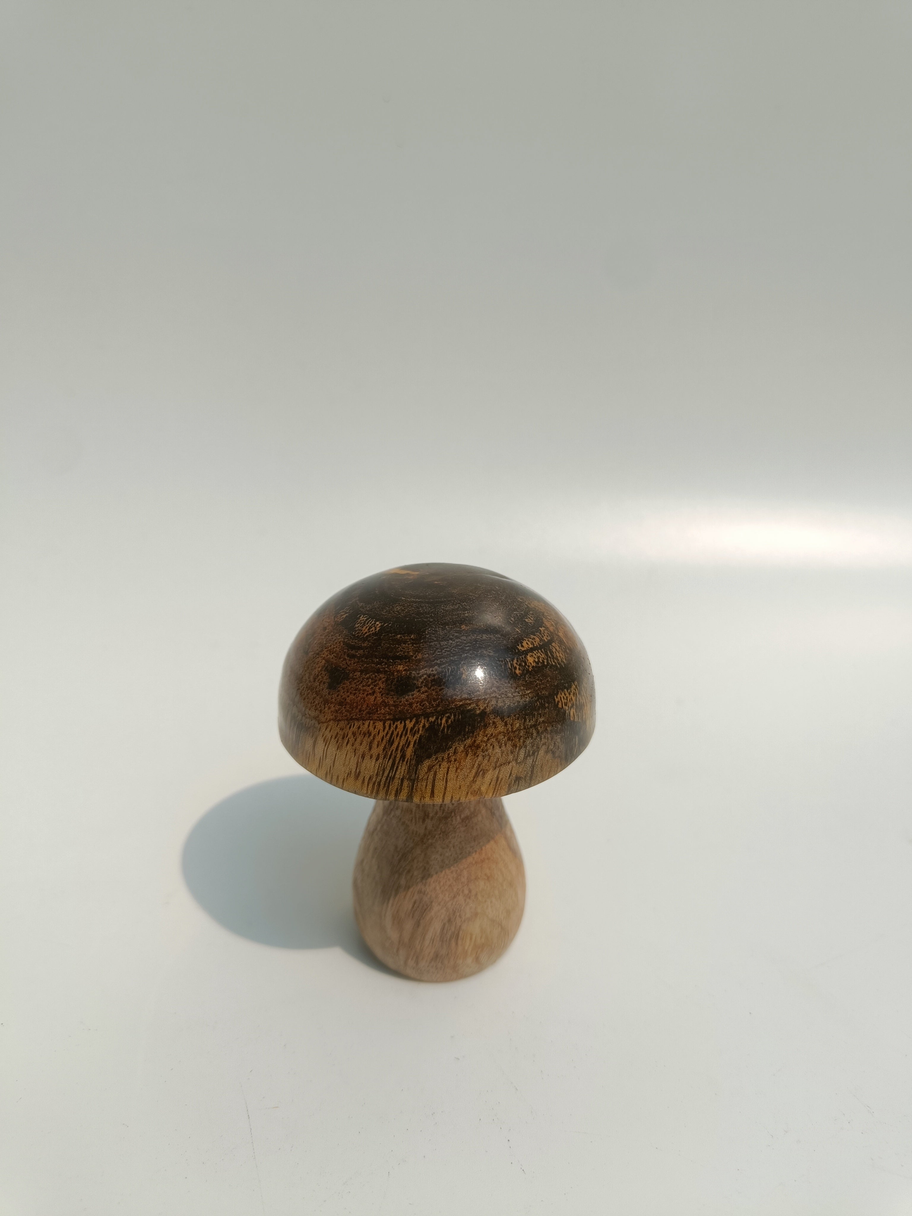Tiny Beige Wooden Mushroom