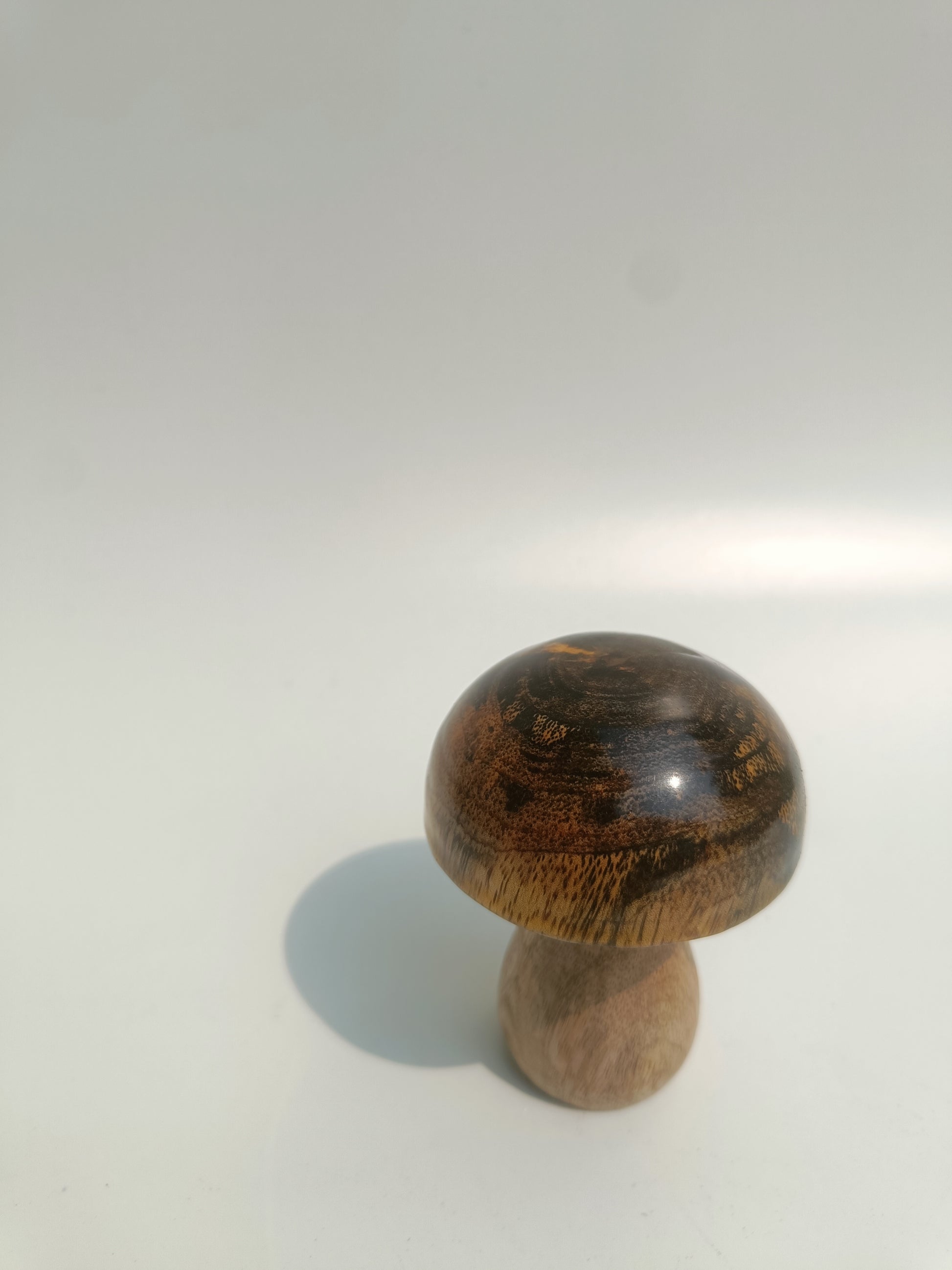 Tiny Beige Wooden Mushroom