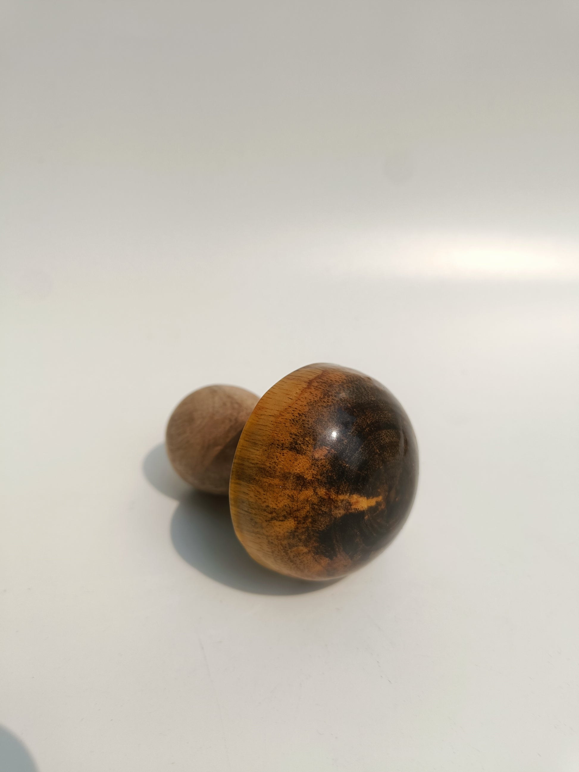 Tiny Beige Wooden Mushroom