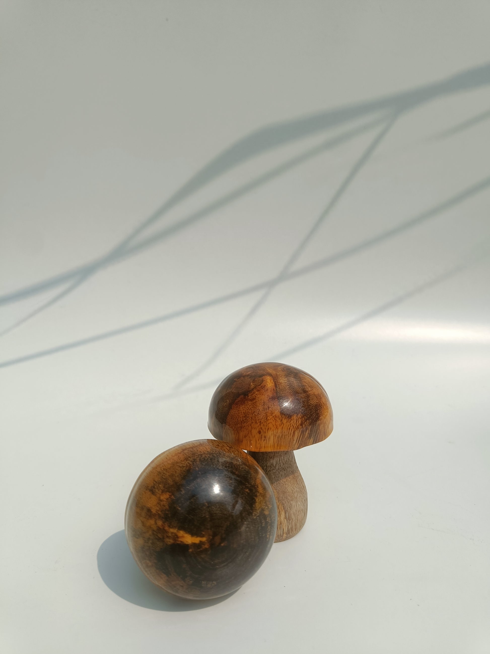 Tiny Beige Wooden Mushroom