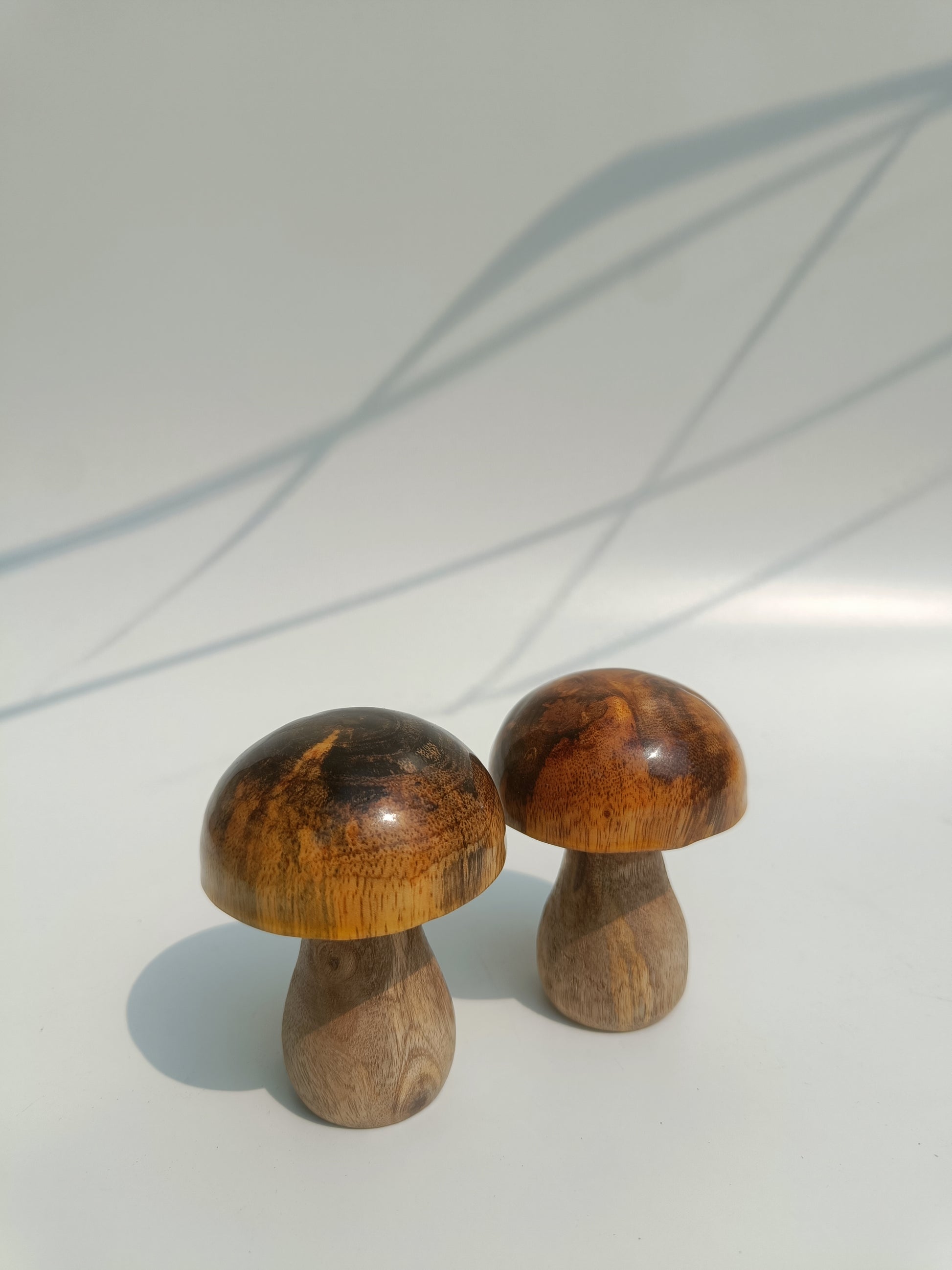 Tiny Beige Wooden Mushroom