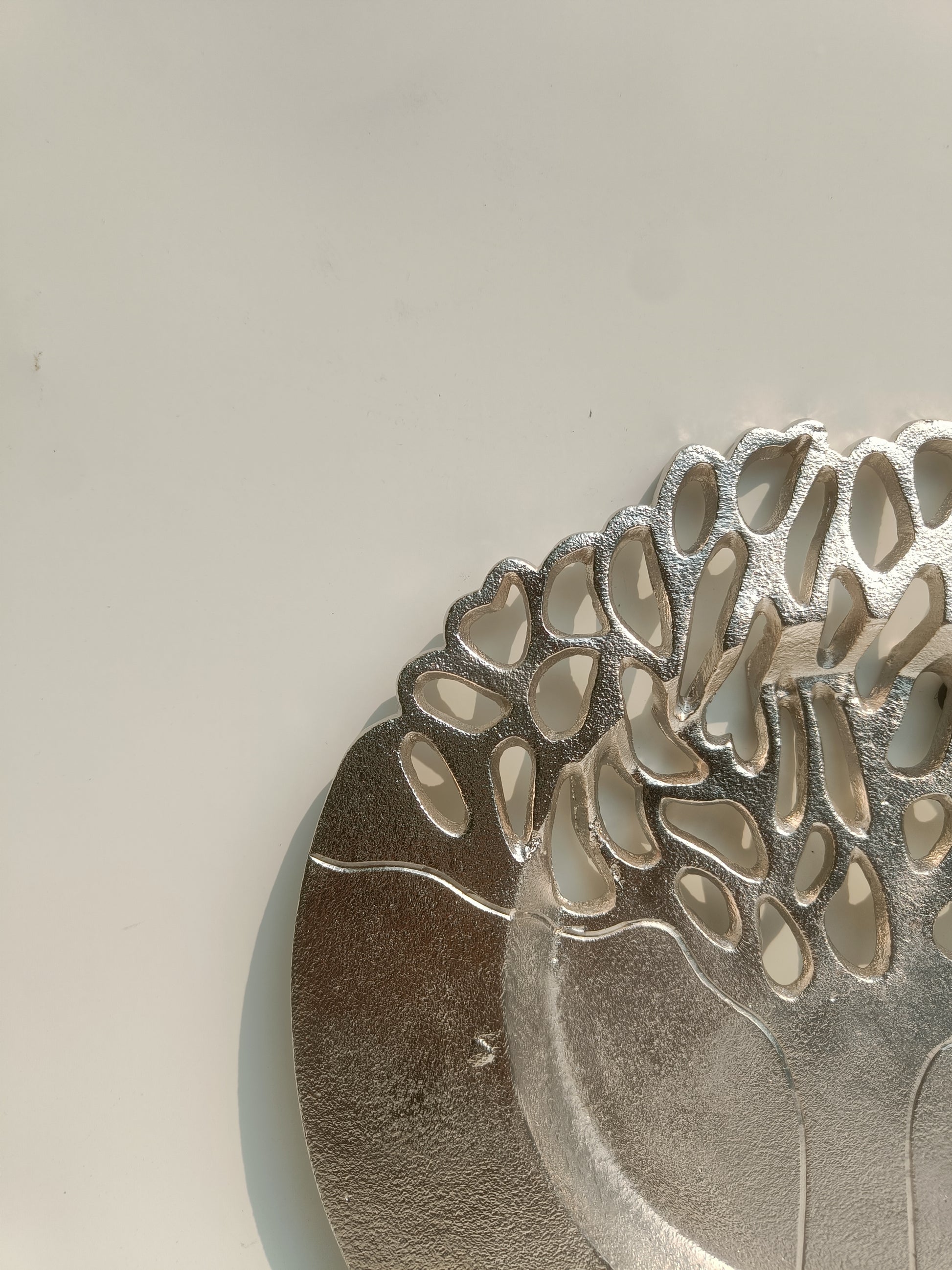 Metallic Tree of Life Decorative Plate