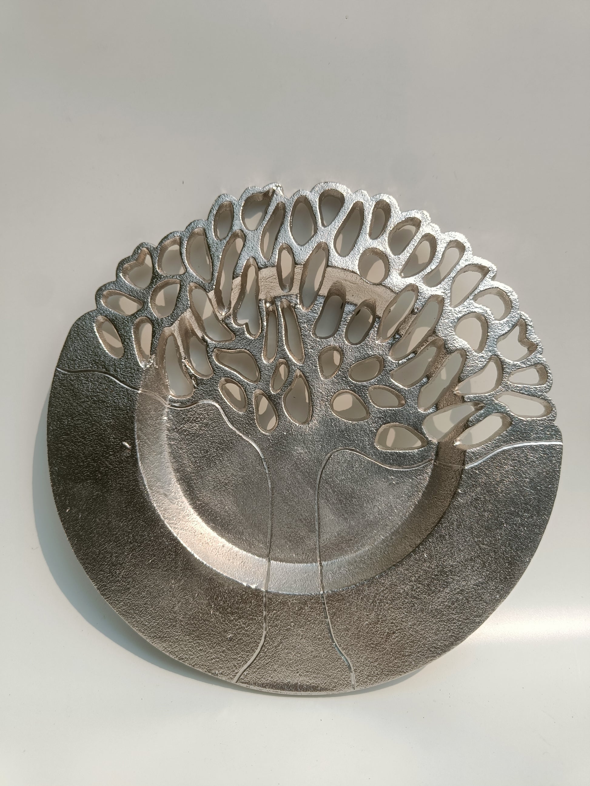 Metallic Tree of Life Decorative Plate