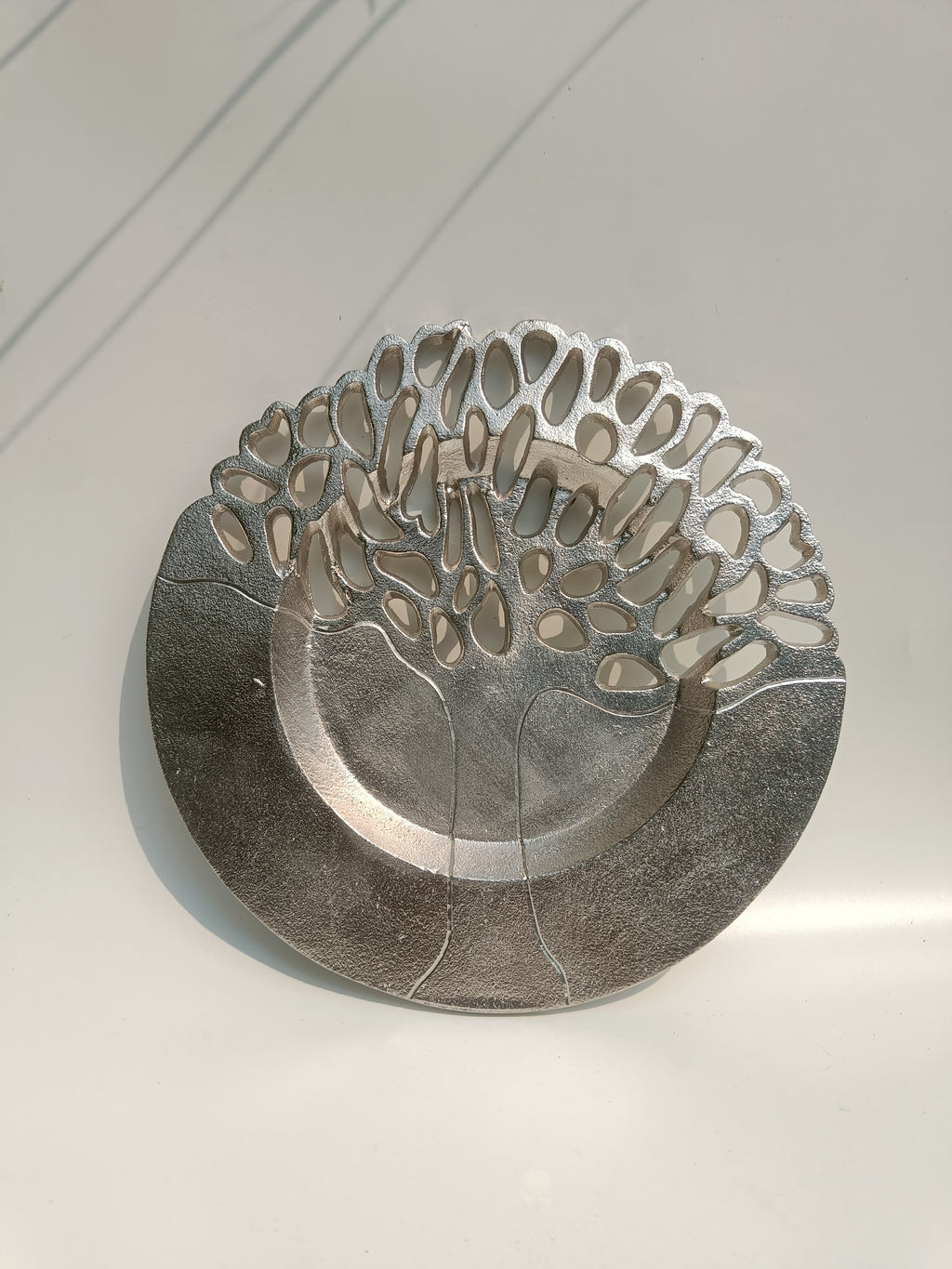Metallic Tree of Life Decorative Plate