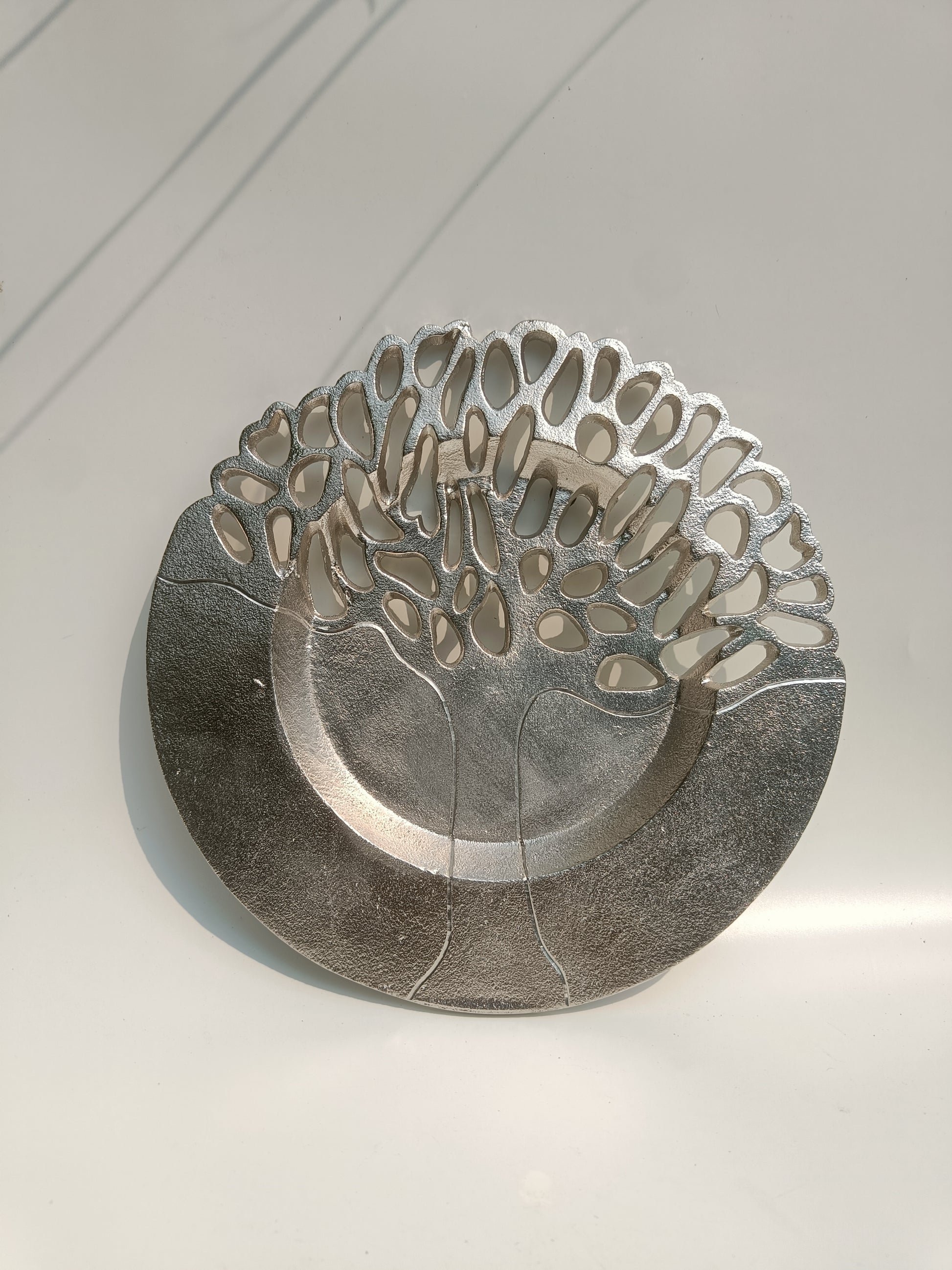 Metallic Tree of Life Decorative Plate