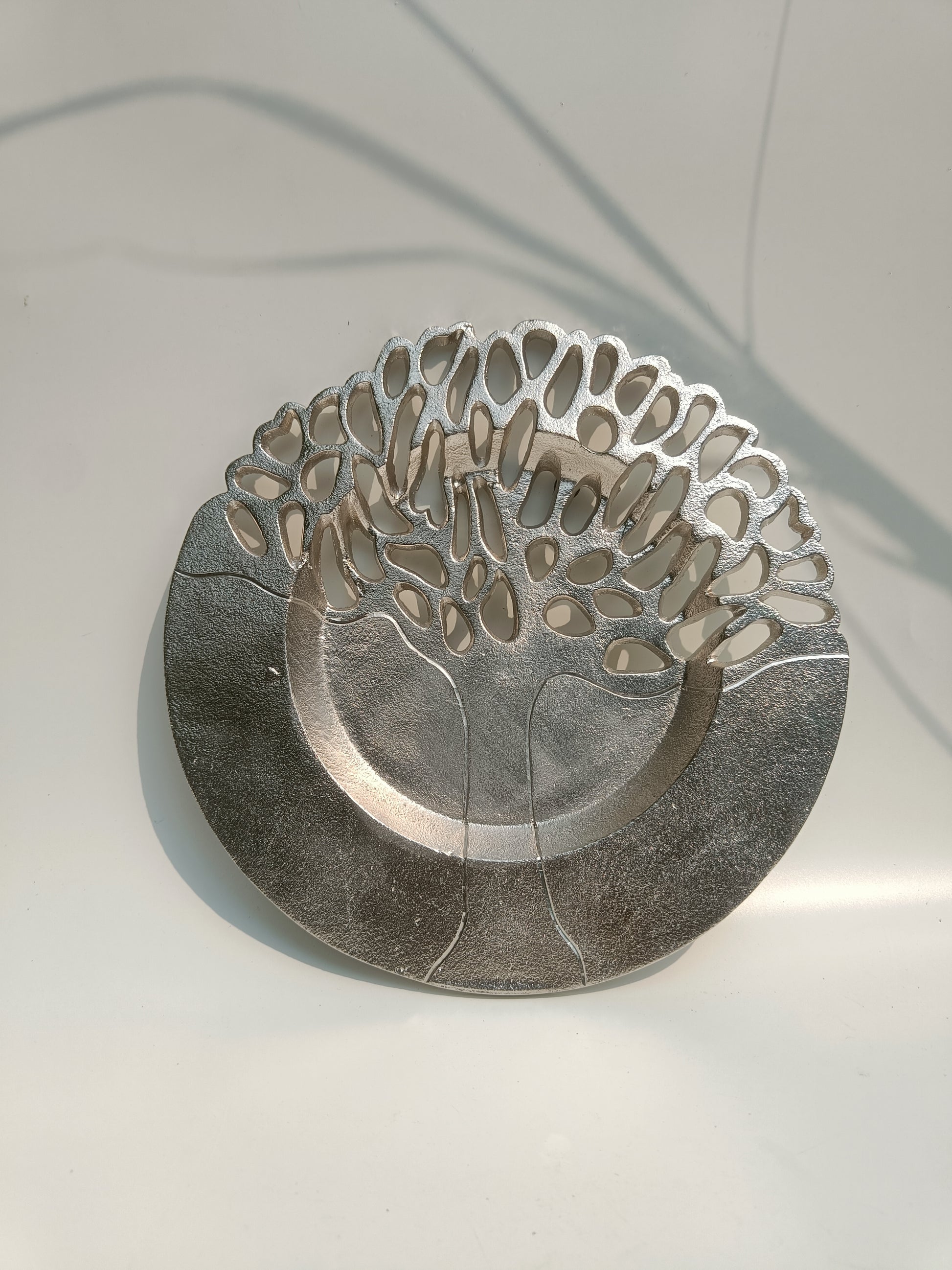 Metallic Tree of Life Decorative Plate