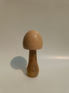 Whimsical Wooden Mushroom Figurine