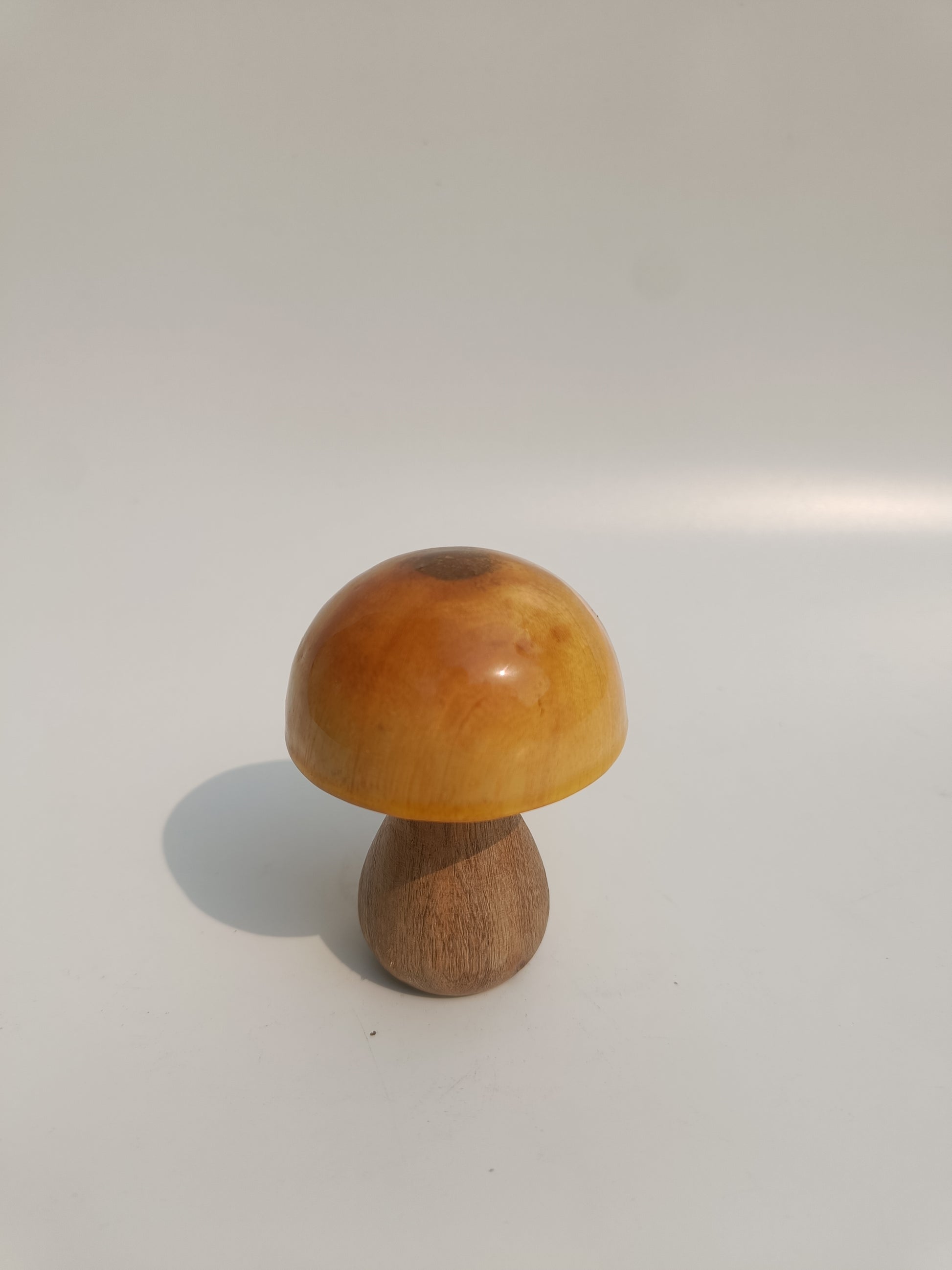 Mini Beige Wooden Mushroom