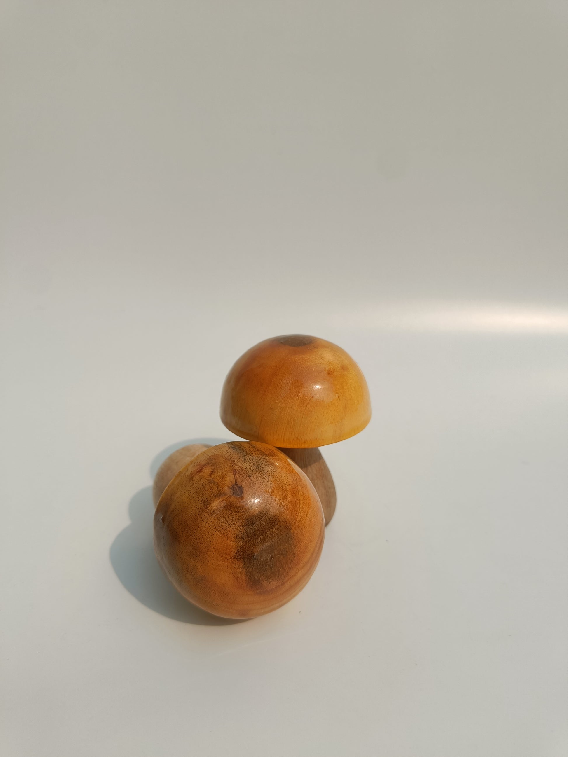 Mini Beige Wooden Mushroom