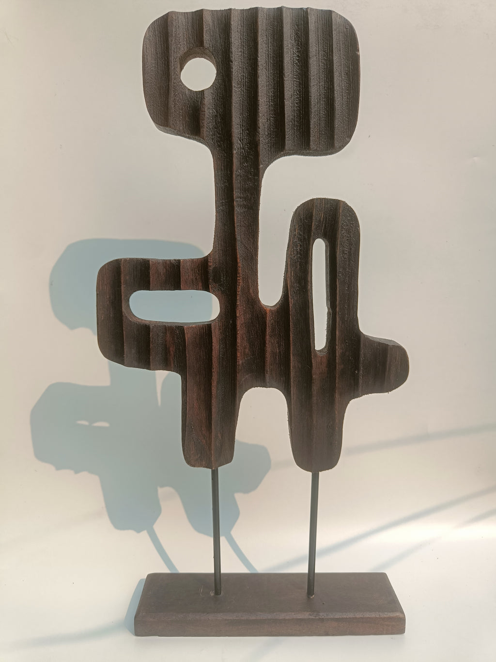 Shadow Totem Handcrafted Wooden Sculpture – Decor Accent