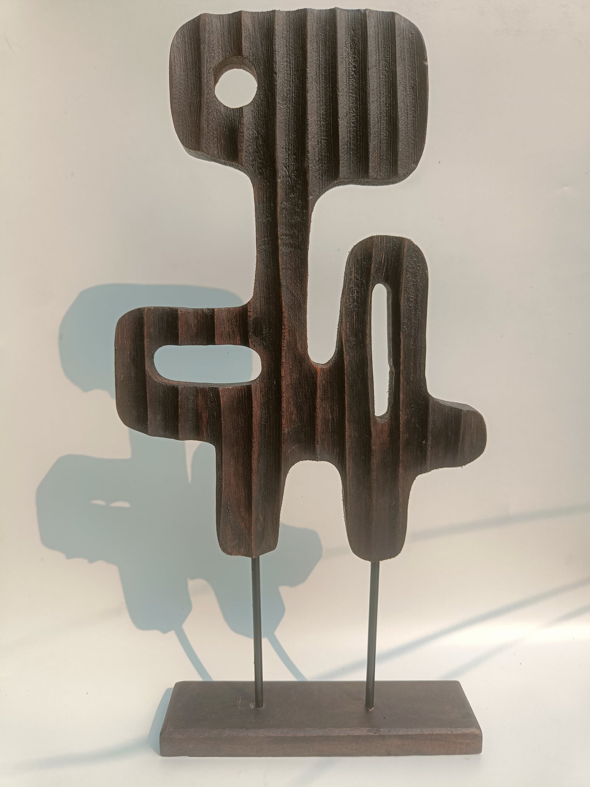 Shadow Totem Handcrafted Wooden Sculpture – Decor Accent