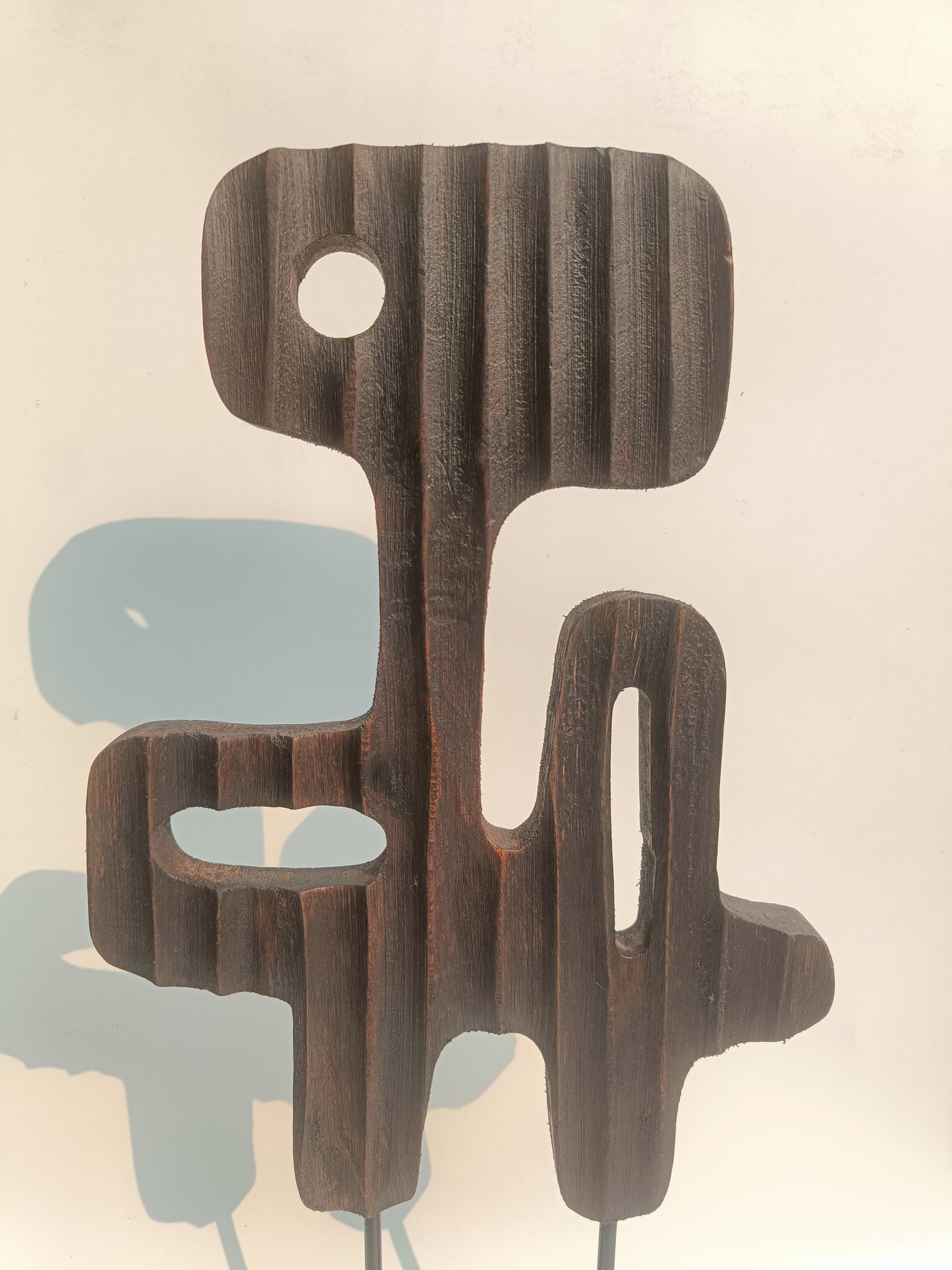 Shadow Totem Handcrafted Wooden Sculpture – Decor Accent