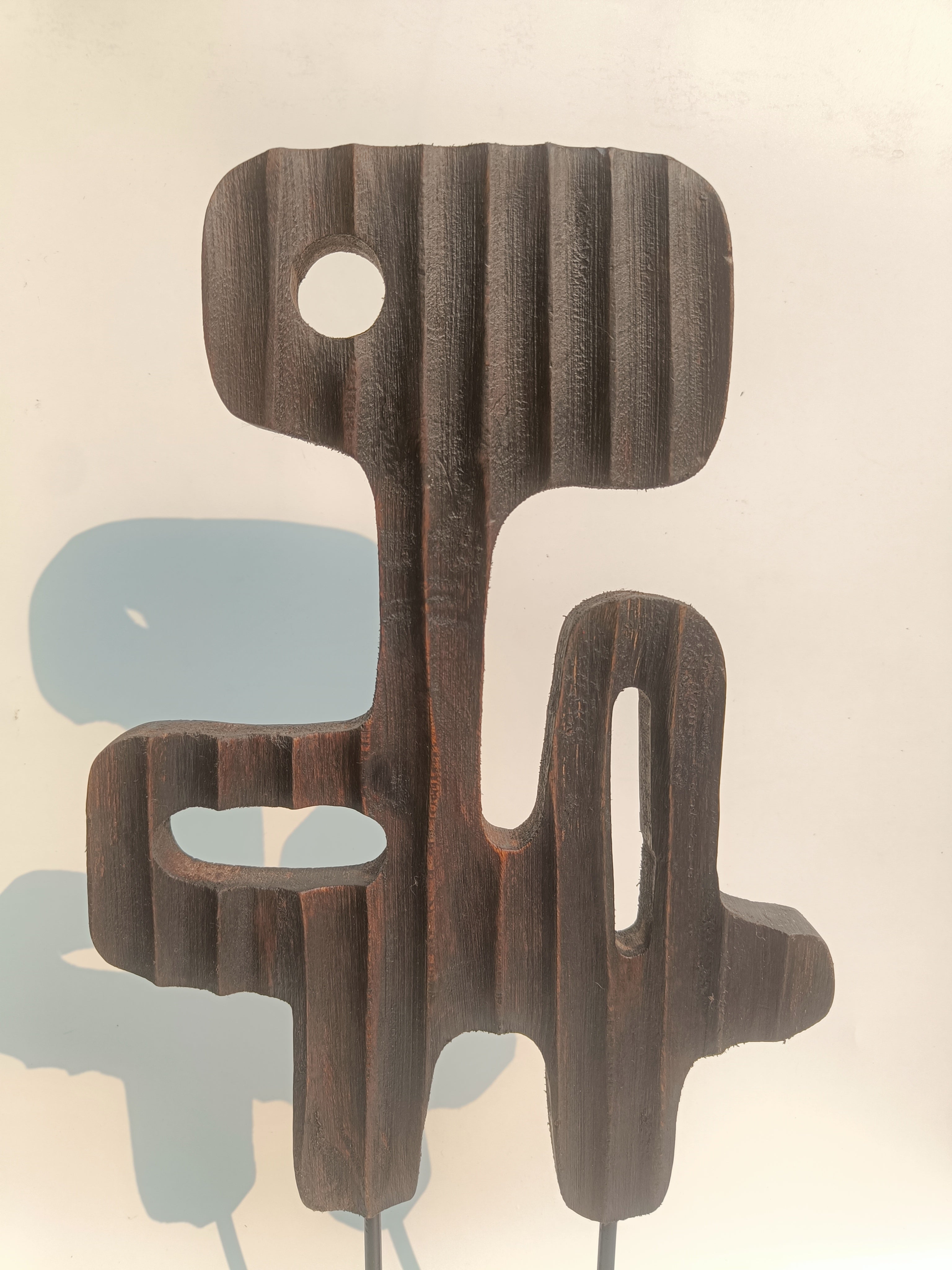 Shadow Totem Handcrafted Wooden Sculpture