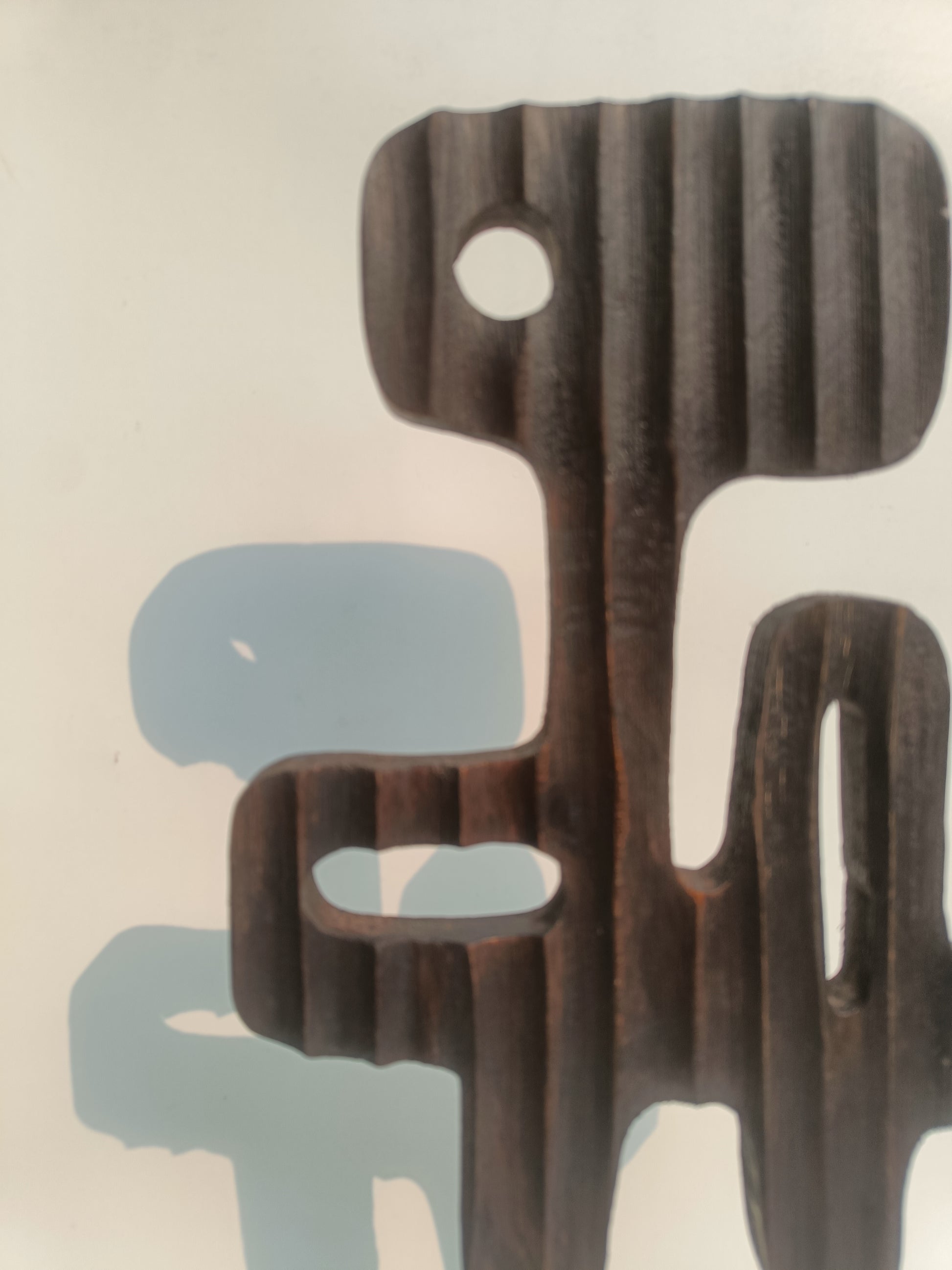 Shadow Totem Handcrafted Wooden Sculpture – Decor Accent