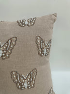 Pearl Butterfly Embroidered Cushion
