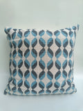 Retro Wave Print Cushion