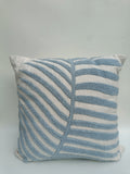 Coastal Blue Leaf Cushion