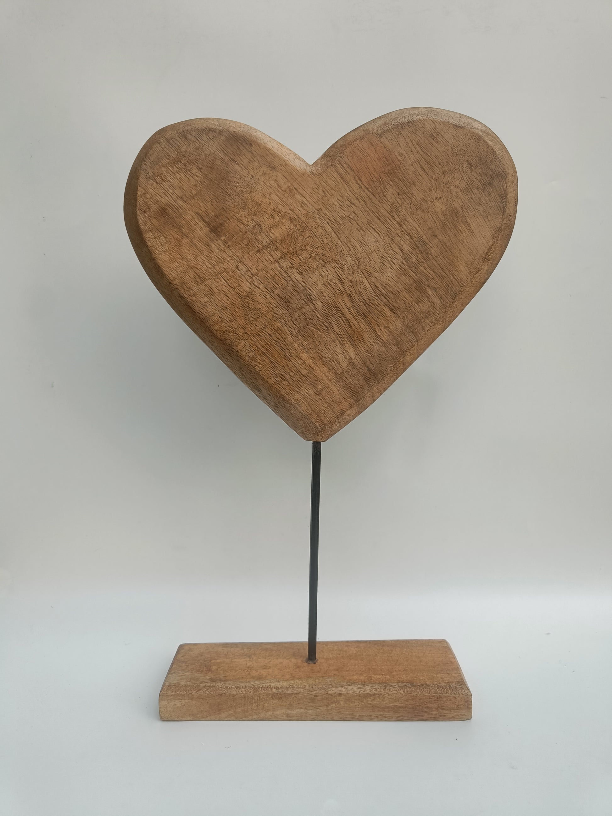 Wooden Heart Décor on Stand