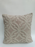 Mughal-Inspired Tufted Beige Cushion