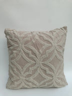 Mughal-Inspired Tufted Beige Cushion