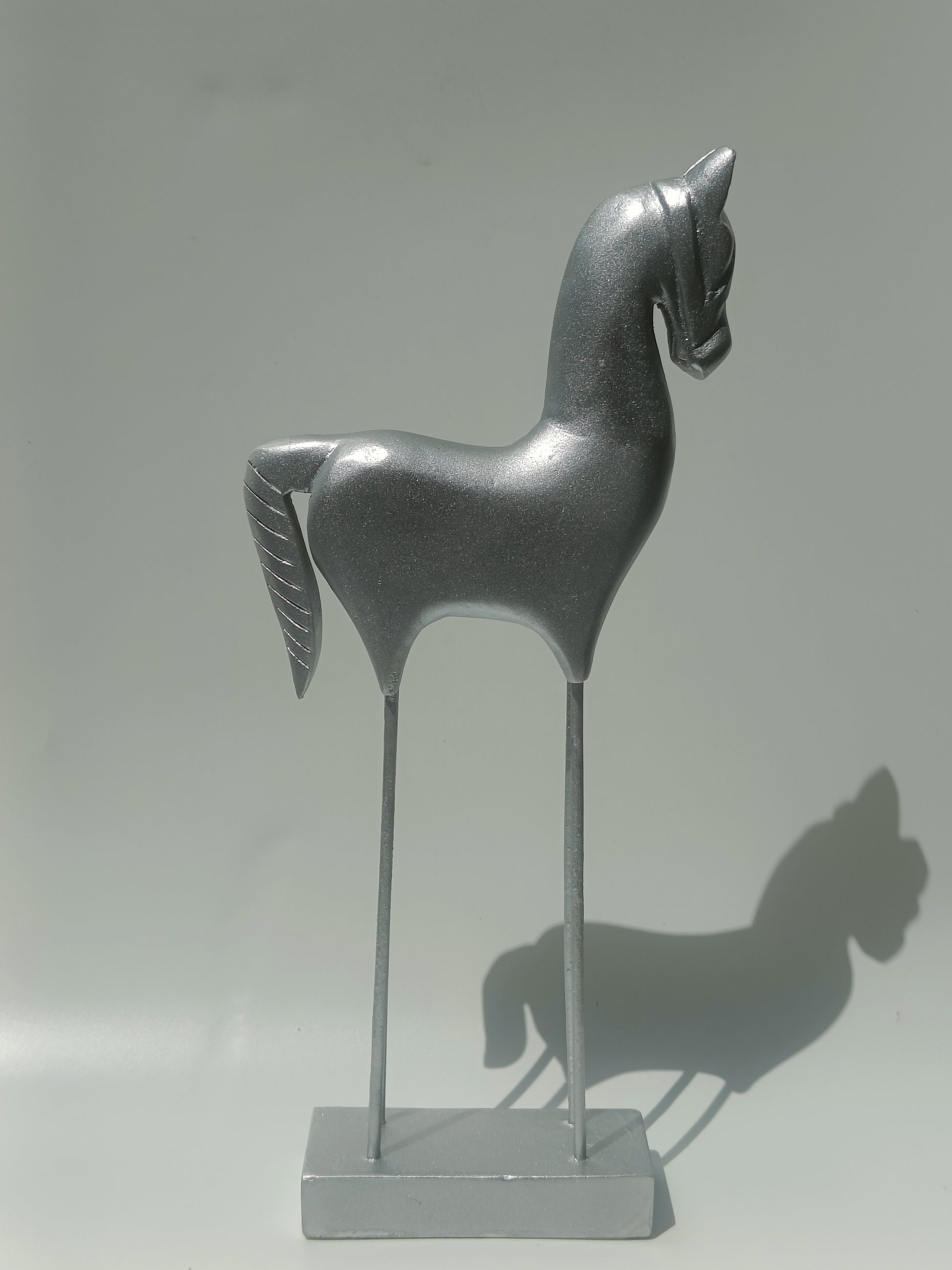 Contemporary Silver Horse Figurine