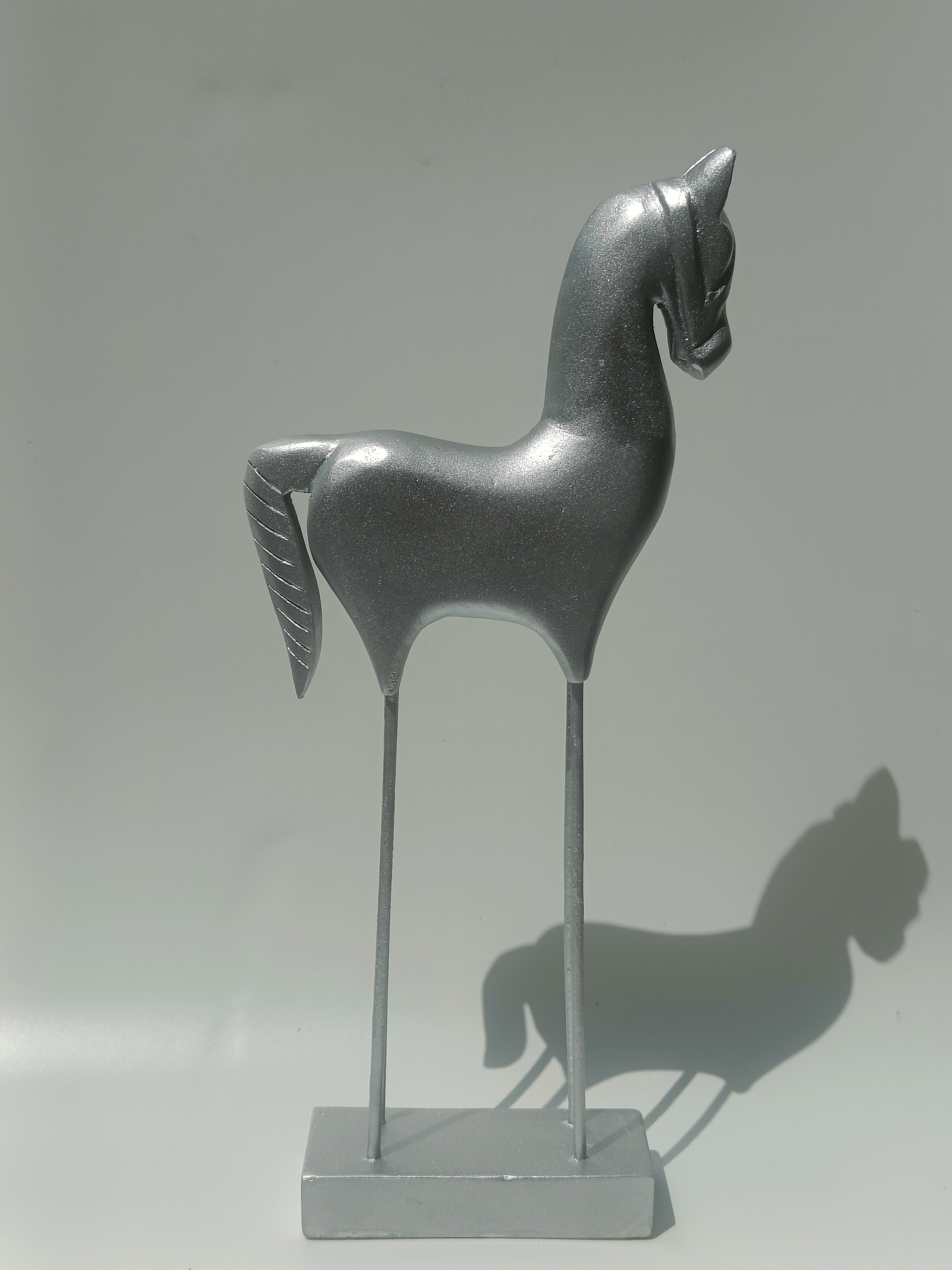 Contemporary Silver Horse Figurine