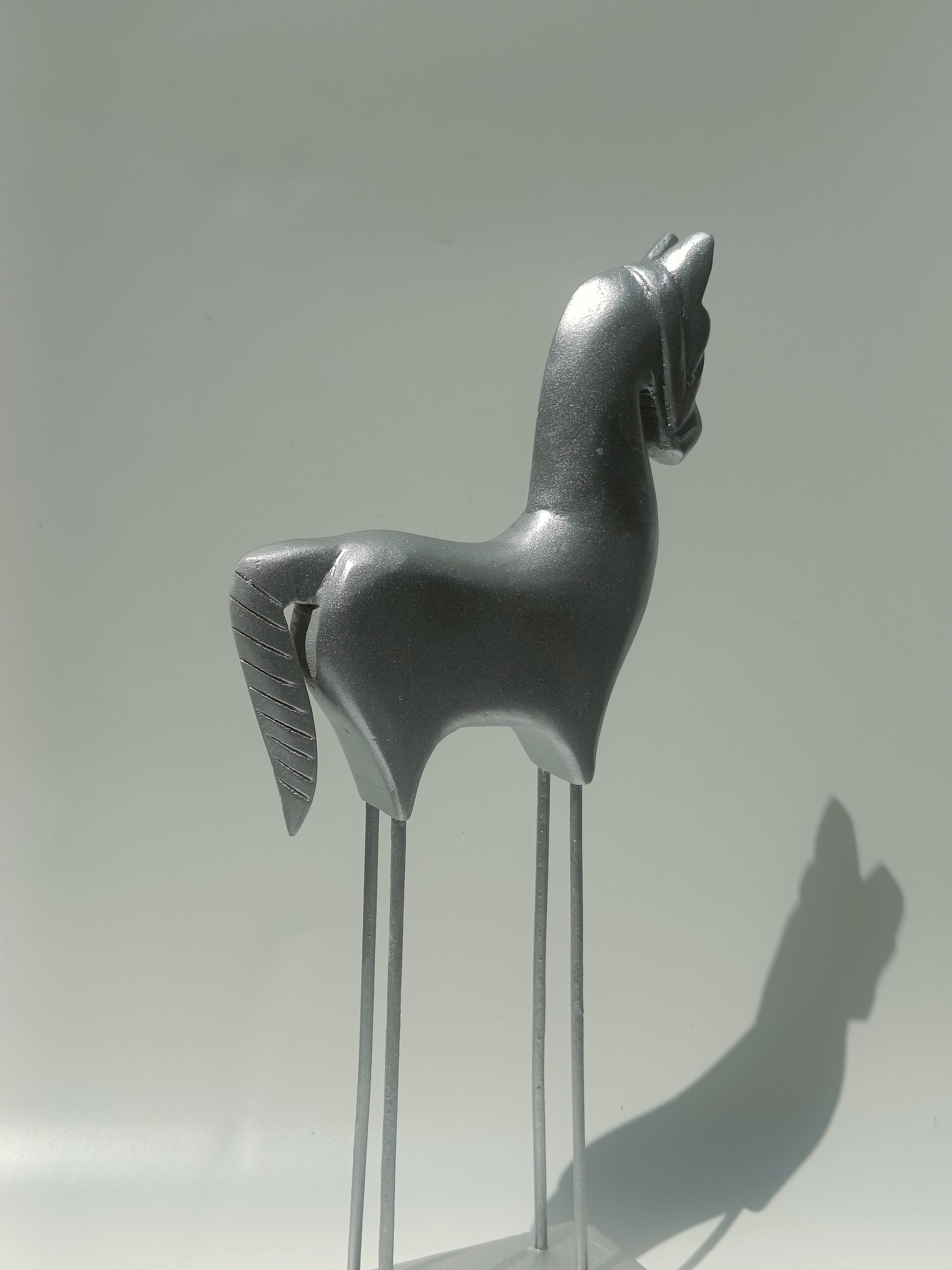Contemporary Silver Horse Figurine