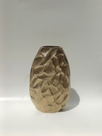 Textured Gold Finish Decorative Vase