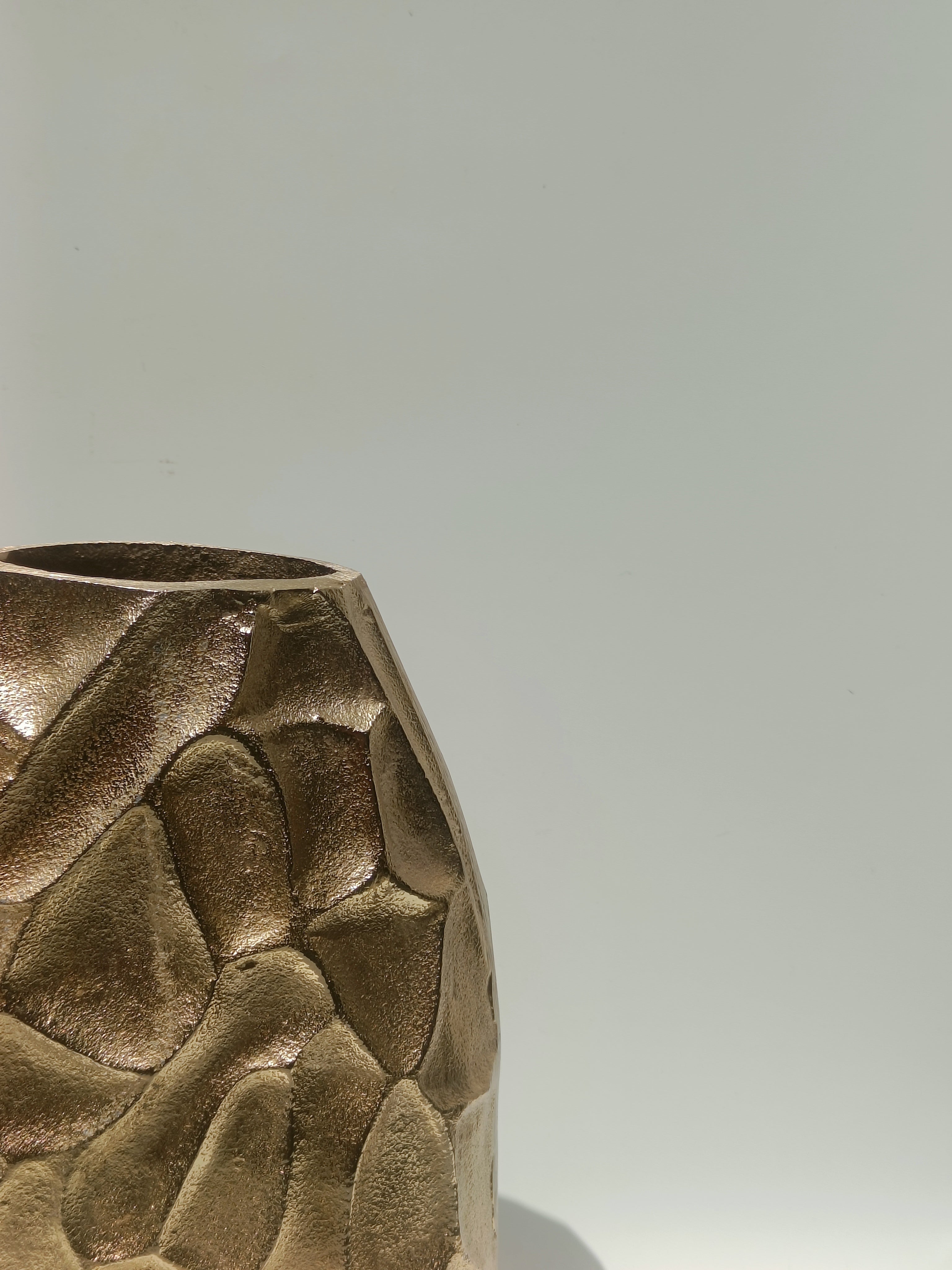 Textured Gold Finish Decorative Vase