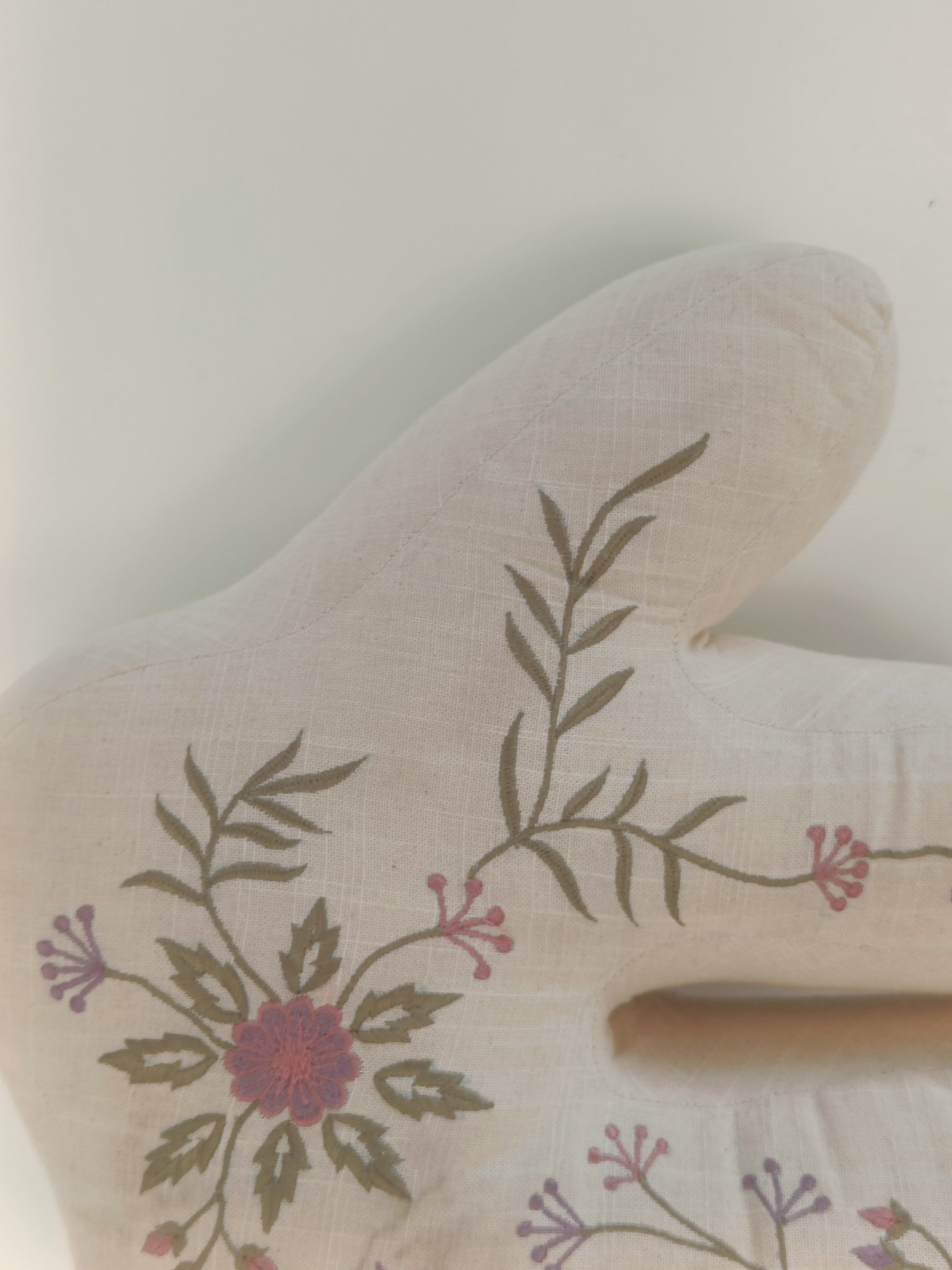 Embroidered Bunny Cushion – Floral Design