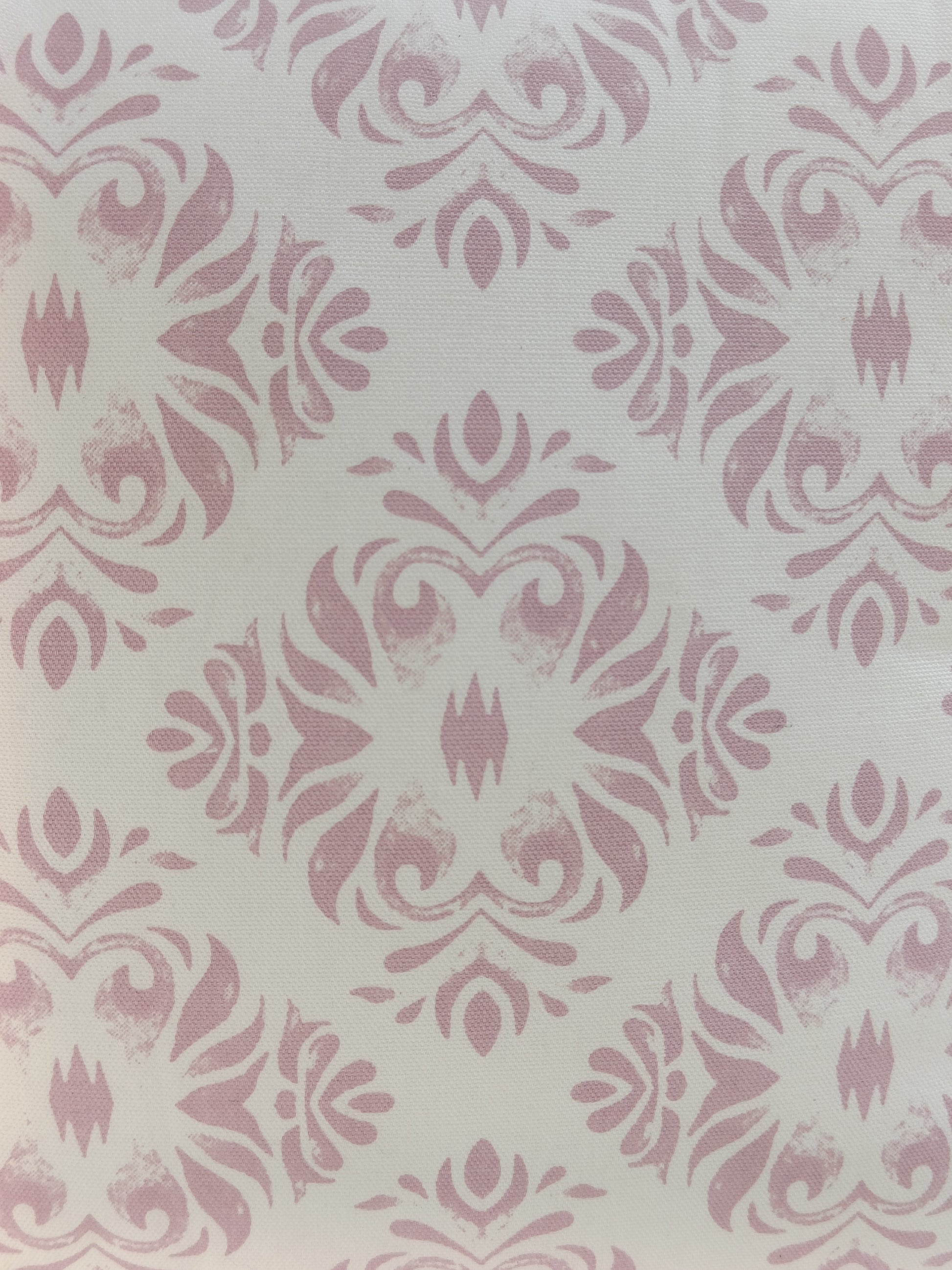 Blush Damask Print Cushion – 40 cm | Elegant Soft Cotton Throw Pillow