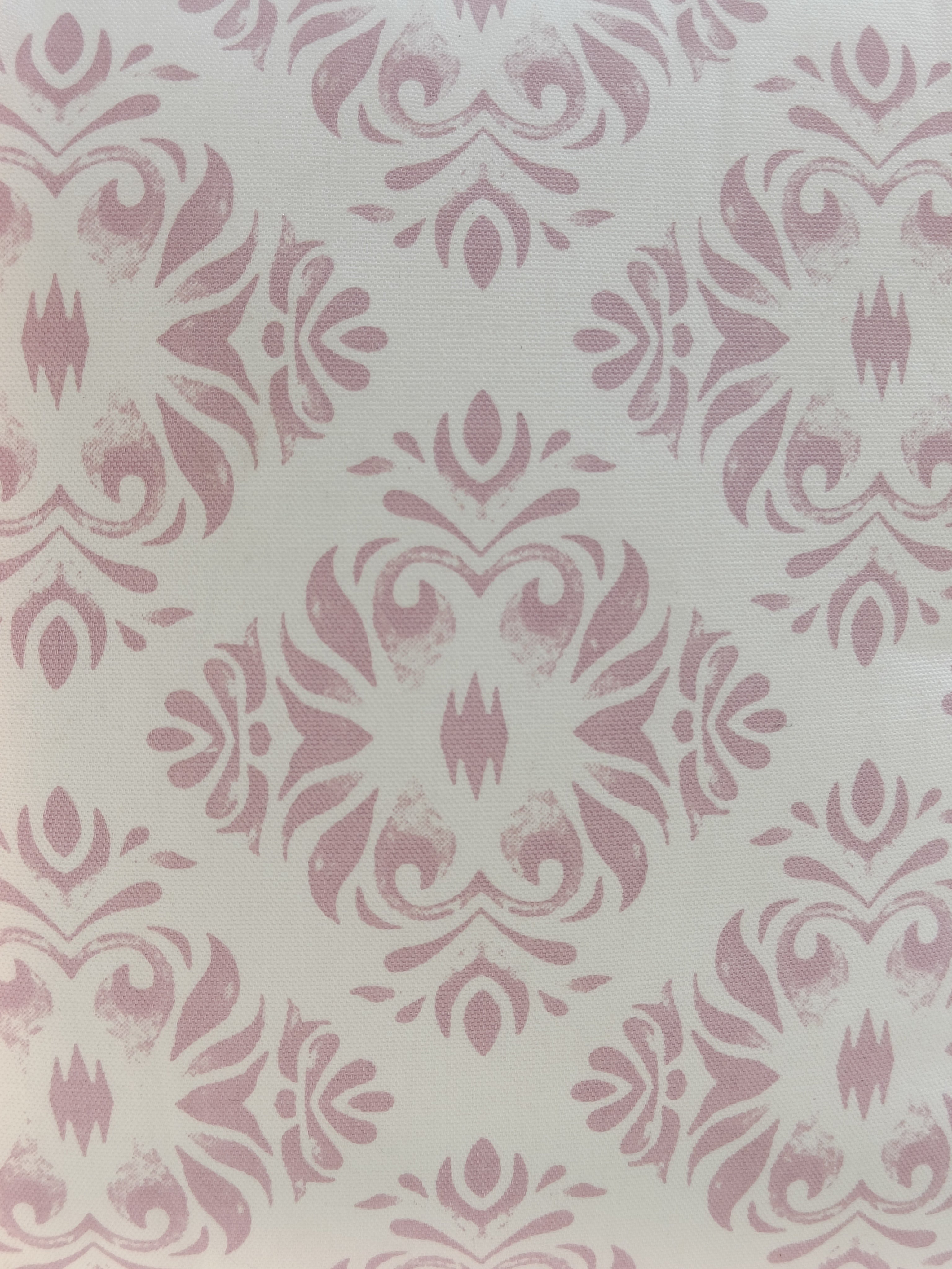 Blush Damask Print Cushion – 40 cm | Elegant Soft Cotton Throw Pillow