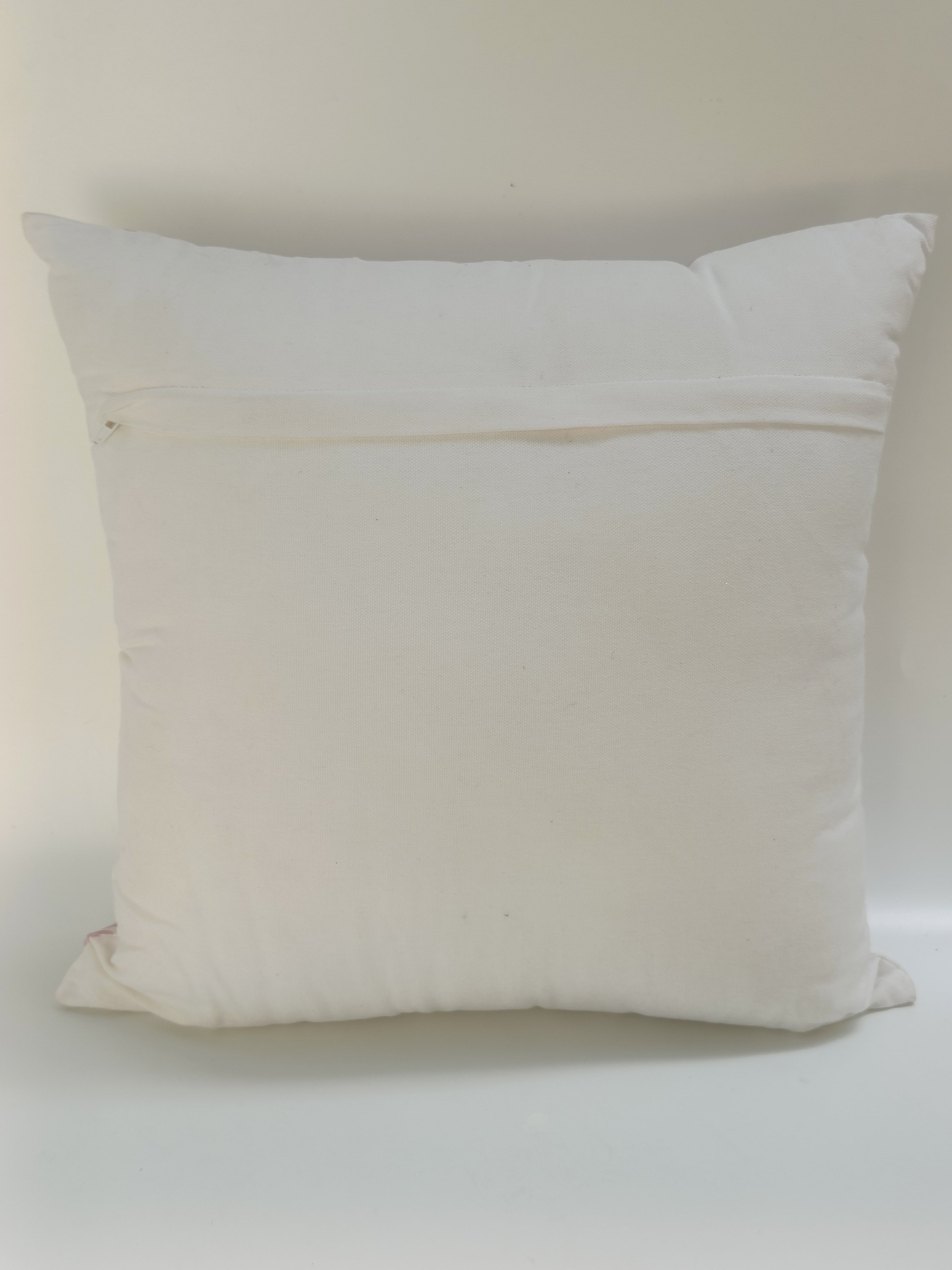 Blush Damask Print Cushion – 40 cm | Elegant Soft Cotton Throw Pillow