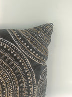 Boho Luxe Mandala Velvet Cushion – 50 cm | Hand-Embroidered Accent Pillow