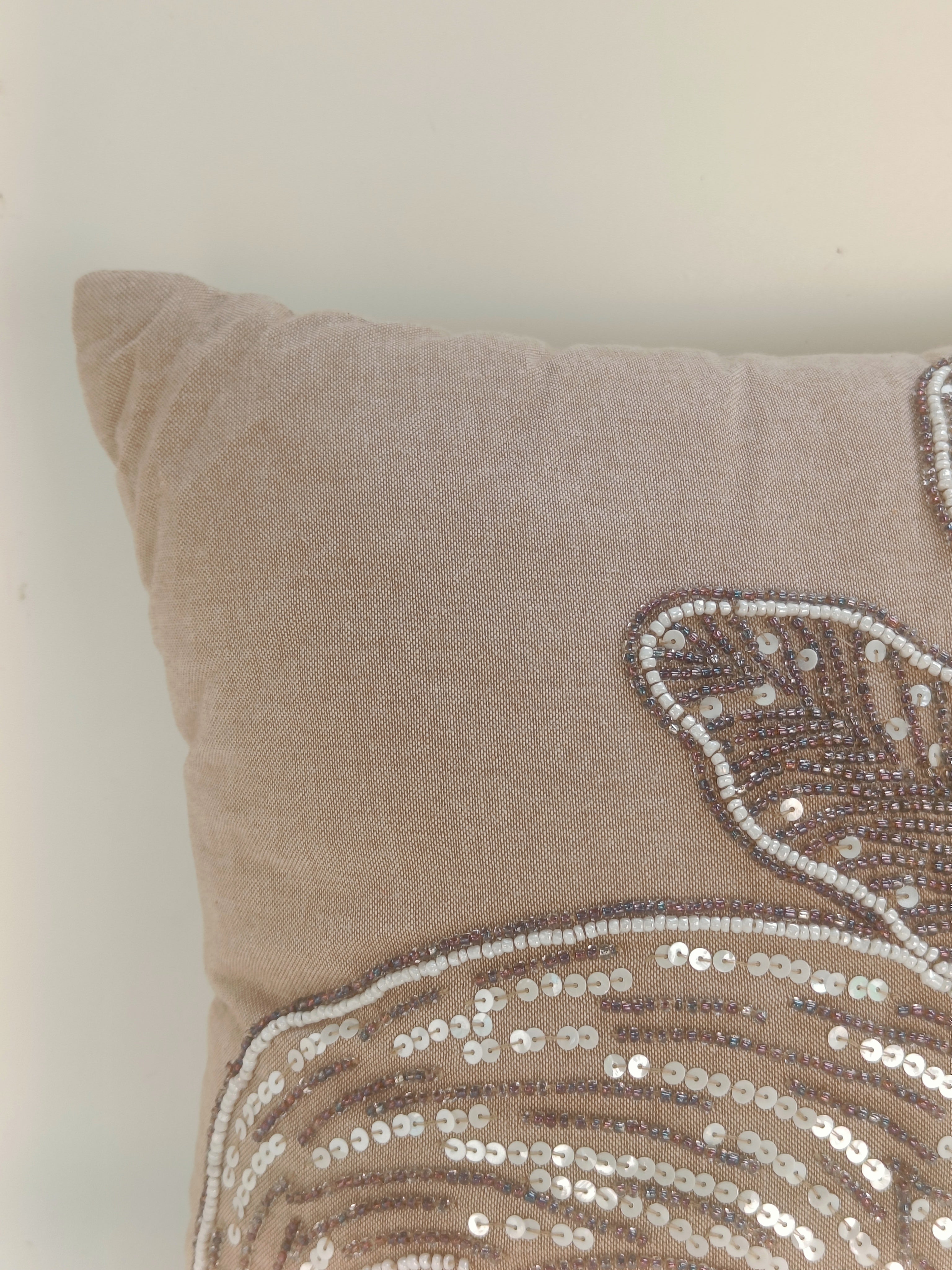 Sequin Embroidered Rabbit Cushion – 40 cm | Luxe Animal-Inspired Accent Pillow
