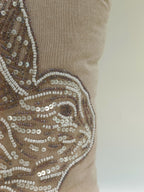 Sequin Embroidered Rabbit Cushion